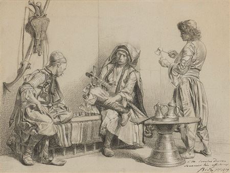 Ottoman soldiers playing chess