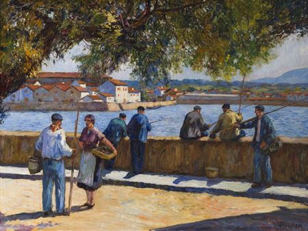 "Port of Saint-Jean-de-Luz from the quay of the Infante" by Louis Floutier - Auction record, sale price, and art valuation. Compare with similar artists and explore comparable artworks.