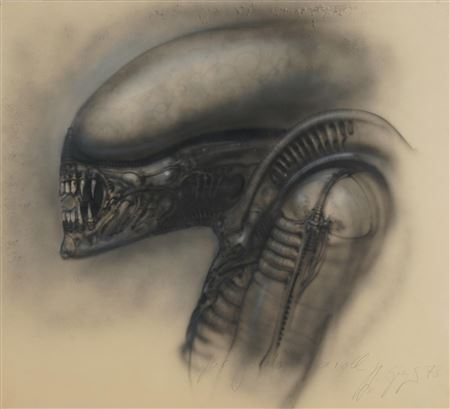 Alien 1978 by HR Giger - Auction record, sale price, and art valuation. Compare with similar artists and explore comparable artworks.