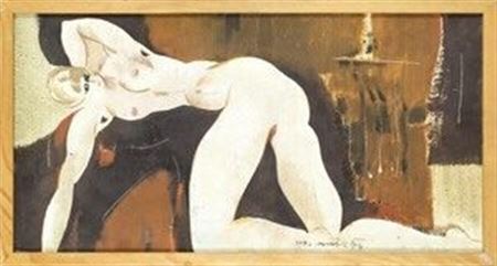 Lying nude