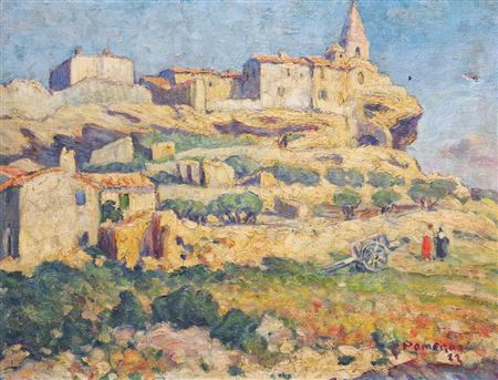 Peasants at the foot of a Provencal village, 1913