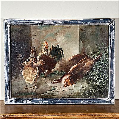 Roosters with a Fox