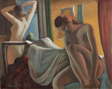 The Bedroom by Cecil French Salkeld - Auction record, sale price, and art valuation. Compare with similar artists and explore comparable artworks.