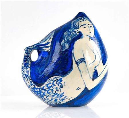 The mermaid - around 1989. Vase-sculpture.