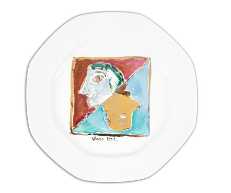 Anus Gold painting on Limoges porcelain plate