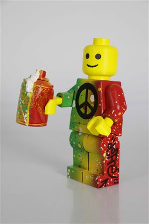 Lego Peace and Love Sculpture