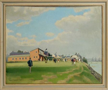 Newburn Rowing Club, Newcastle by Byron Eric Dawson - Auction record, sale price, and art valuation. Compare with similar artists and explore comparable artworks.