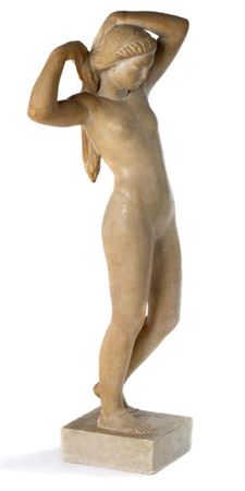 Sample artwork by Gaston Louis Joseph Contesse (1870 - 1946), known for female nudes and children's figures, work published by manufacture nationale de sèvres - View similar artists and auction records