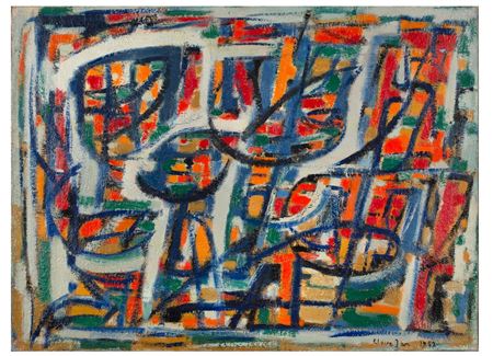 Sans titre, 1952 by Elvire Kouyoumjian - Auction record, sale price, and art valuation. Compare with similar artists and explore comparable artworks.