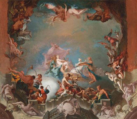 The Triumph of Diana, goddess of the hunt, sketch