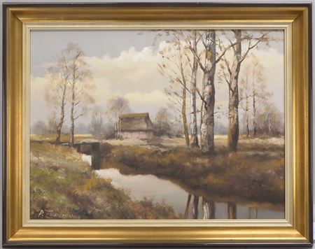 Kate am Moorkanal bei Worpswede by Peter Zimmermann - Auction record, sale price, and art valuation. Compare with similar artists and explore comparable artworks.