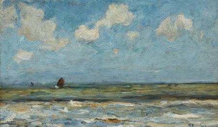 Sailboat in a seascape by Richard Baseleer - Auction record, sale price, and art valuation. Compare with similar artists and explore comparable artworks.