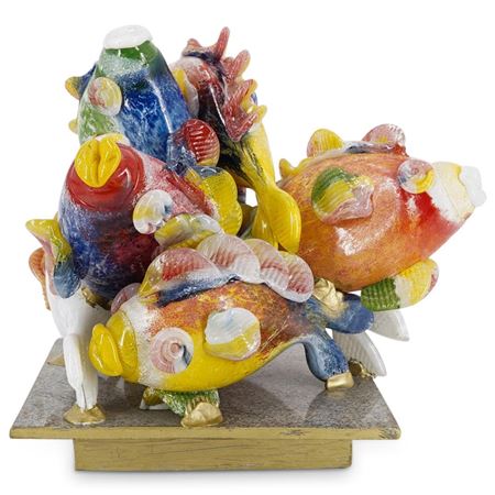 Art Glass Fish Sculpture by Jean-Claude Novaro - Auction record, sale price, and art valuation. Compare with similar artists and explore comparable artworks.