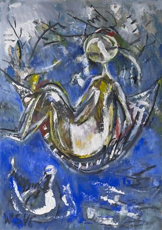 Sample artwork by Wanda Sachelarie Vladimirescu (1916 - 2008), known for painting - View similar artists and auction records