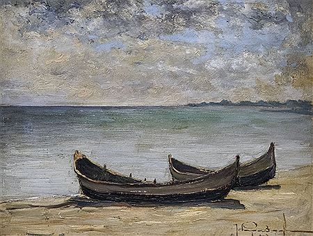 Boats by the sea by Ioan Papazoglu - Auction record, sale price, and art valuation. Compare with similar artists and explore comparable artworks.