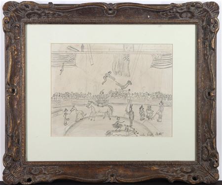 Lively circus scene under the big top