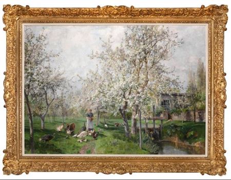 Bright Spring Morning by Marie Egner - Auction record, sale price, and art valuation. Compare with similar artists and explore comparable artworks.