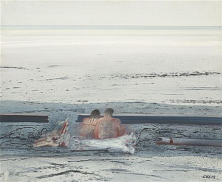 "Couple on the beach" by Agustin Celis - Auction record, sale price, and art valuation. Compare with similar artists and explore comparable artworks.