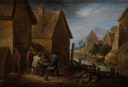 Outside tavern scene