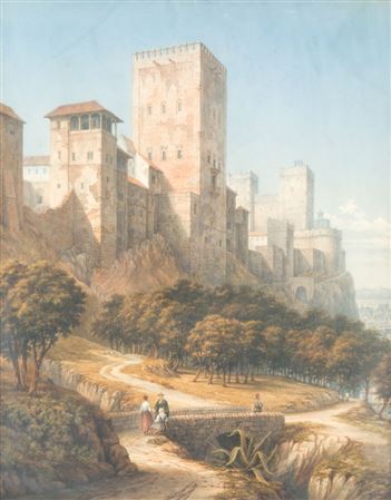 View of the Alhambra by John Dobbin - Auction record, sale price, and art valuation. Compare with similar artists and explore comparable artworks.