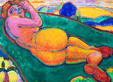 "Female Nude in Landscape"