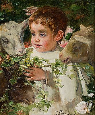 "Children and goats", 1901
