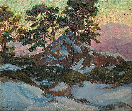 Snowy landscape by Francisco Pons Arnau - Auction record, sale price, and art valuation. Compare with similar artists and explore comparable artworks.