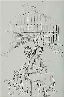 Sample artwork by Julian Grau Santos (Born 1937), known for expressionism, color, drawing - View similar artists and auction records