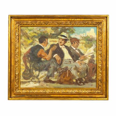 Conversation on City Bench