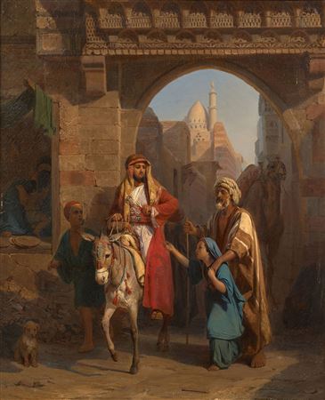 Young beggar in a street in Cairo