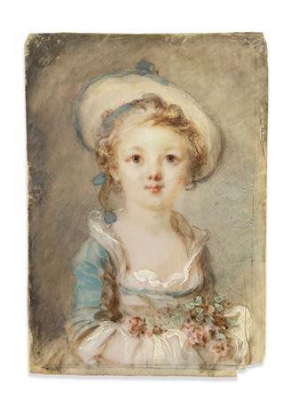 A girl wearing a hat and holding flowers, miniature by Marie Anne Fragonard - Auction record, sale price, and art valuation. Compare with similar artists and explore comparable artworks.
