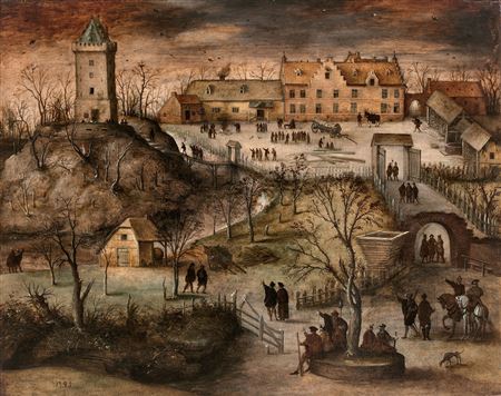 Place forte dans un paysage d'hiver by Lucas Gassel - Auction record, sale price, and art valuation. Compare with similar artists and explore comparable artworks.