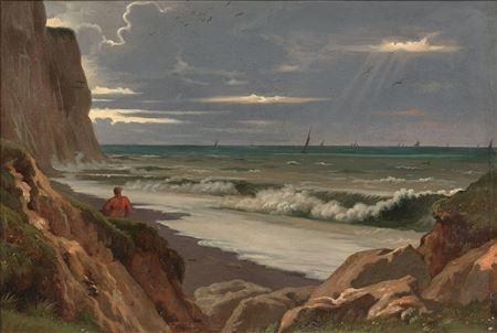 Sample artwork by Paul Jean Flandrin (1811 - 1902), known for portrait, forest landscape with figures painting, drawing - View similar artists and auction records