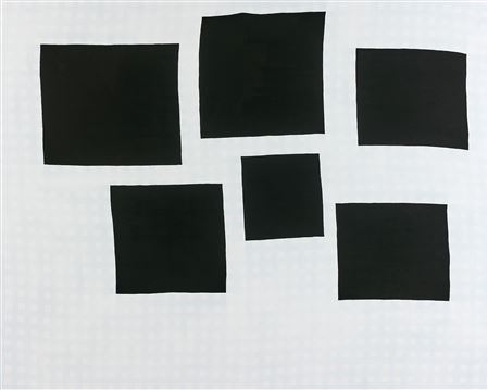 Composition of 6 black figures (0823 Corpus 9 - Roma) - 2008