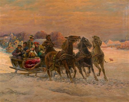 Sleighride in the snow