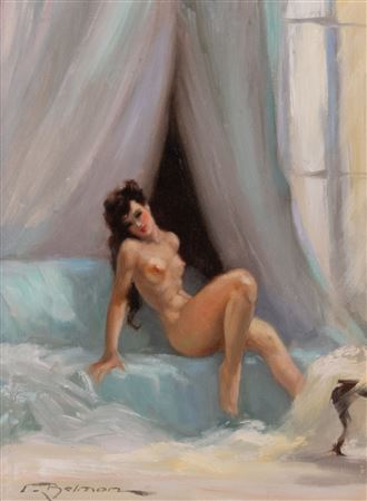 Nu assis sur le divan by Gaston Belmon - Auction record, sale price, and art valuation. Compare with similar artists and explore comparable artworks.