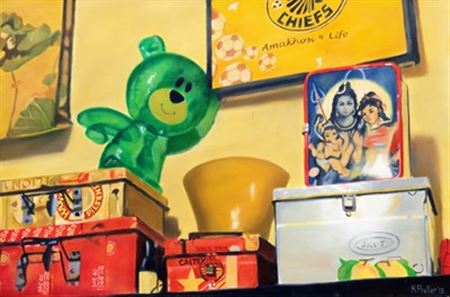 Still life with Green Bear