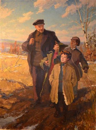 Lenin with children, Spring of life ; 1957-60 by Nikolay Rabotyagov - Auction record, sale price, and art valuation. Compare with similar artists and explore comparable artworks.