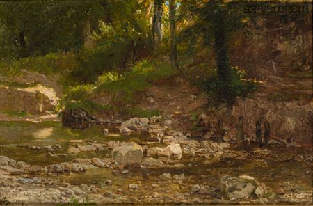 River in an undergrowth
