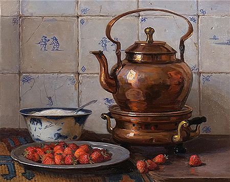 Still-life with strawberries