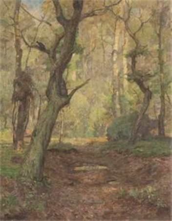 Forest interior. by Richard Wilhelm Kempin - Auction record, sale price, and art valuation. Compare with similar artists and explore comparable artworks.