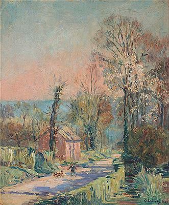 "Le Chemin au Printemps à Saint-Vaast d'Equiqueville près Dieppe" 1928