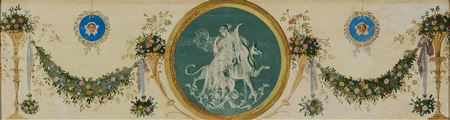 FOUR WORKS: 1-4] DECORATIVE PEDIMENT PAINTINGS