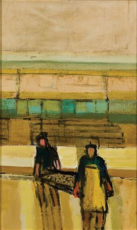 "Two Oyster Carriers, Prat-Ar-Coum" 1967 by John Louis Laurent - Auction record, sale price, and art valuation. Compare with similar artists and explore comparable artworks.