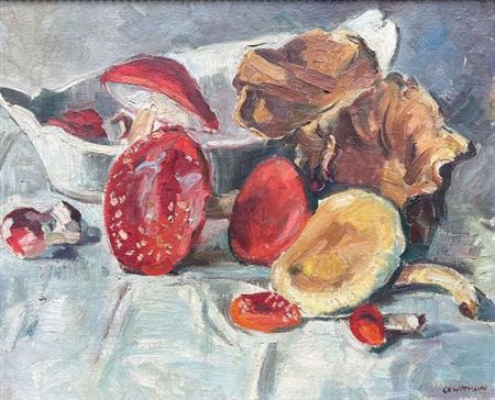 Still life with mushrooms.