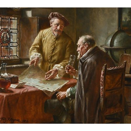 Two Men with Map
