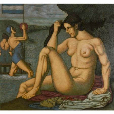 WOMEN EXERCISING AT A LAKE