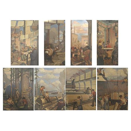 "The History of Paper Making," 1929 by Warren Merritt - Auction record, sale price, and art valuation. Compare with similar artists and explore comparable artworks.