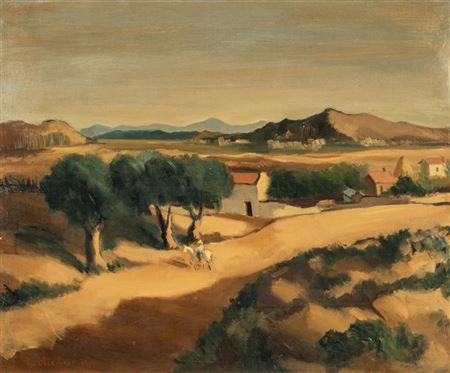 Landscape with a rider, 1944