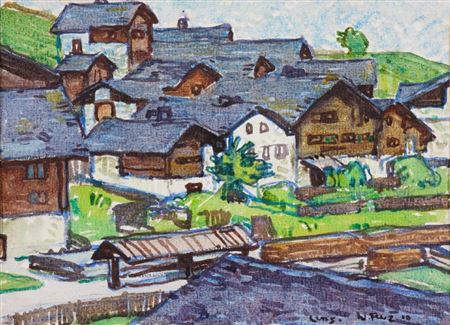 Lens, Valais, 1910 by Werner Feuz - Auction record, sale price, and art valuation. Compare with similar artists and explore comparable artworks.